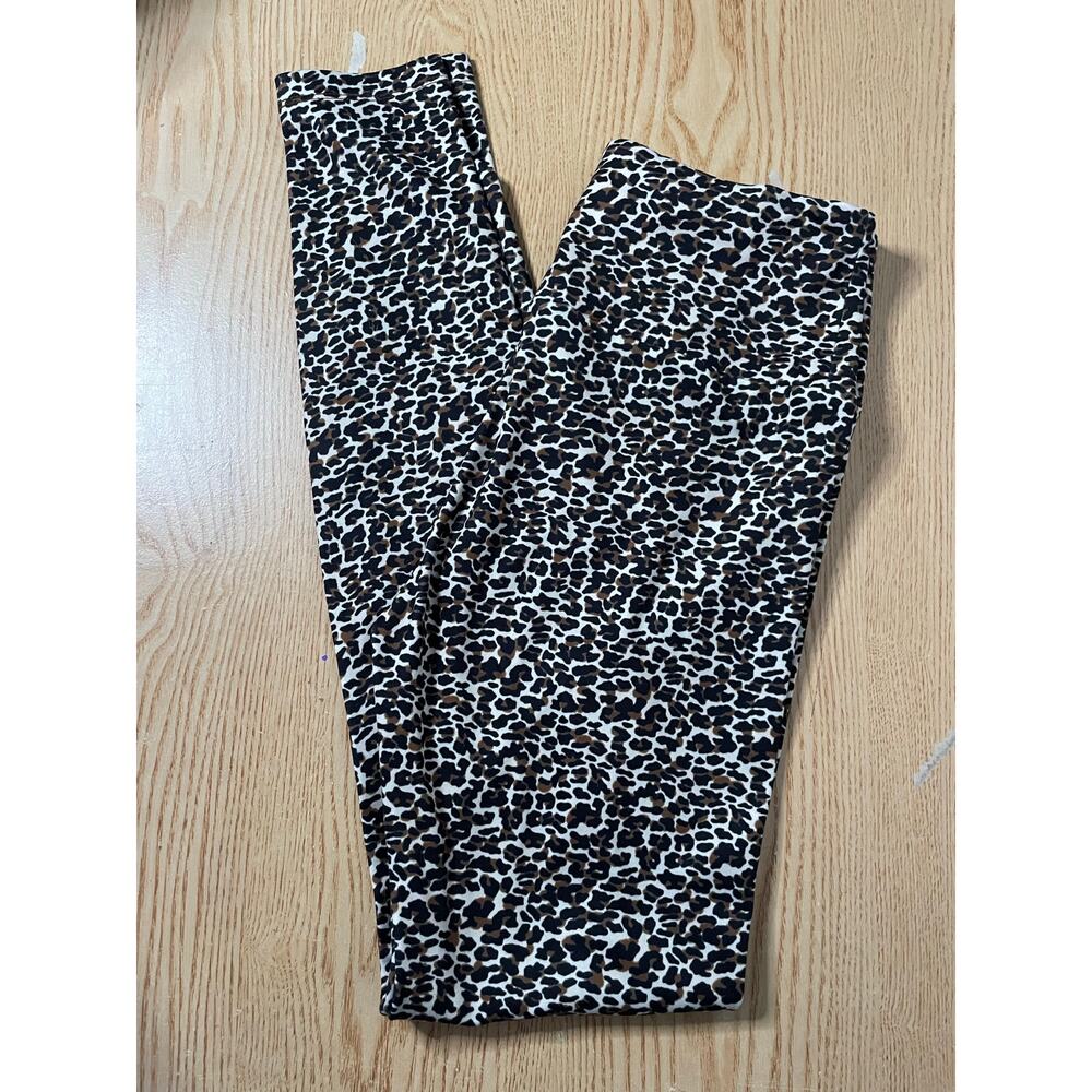 New Women’s Lou & Grey Animal Print Leggings with pocket Full Length size Small